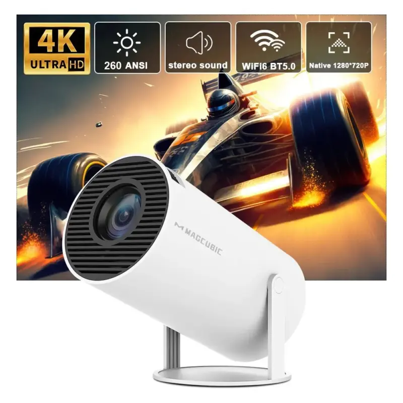 Lumazon Projector X1 – 4K UHD Smart Mini Projector | Android 11 | Dual Wi-Fi 6 | Bluetooth 5.0 | 260 ANSI Lumens - Image 2